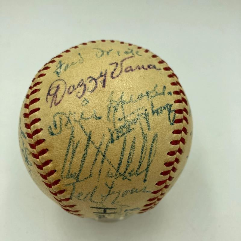 Cy Young Jimmie Foxx Tris Speaker Hall Of Fame Multi Signed Baseball Beckett COA - 5