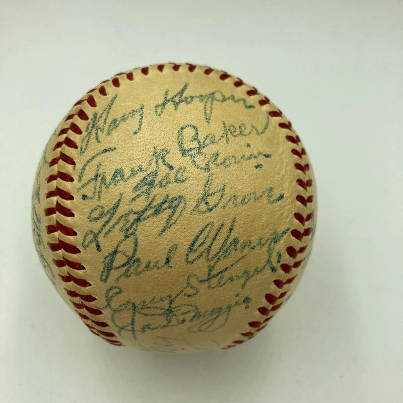 Cy Young Jimmie Foxx Tris Speaker Hall Of Fame Multi Signed Baseball Beckett COA - 7