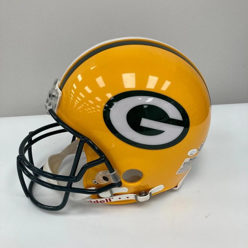 Bart Starr Brett Favre & Aaron Rodgers Signed Green Bay Packers Helmet Beckett - 10