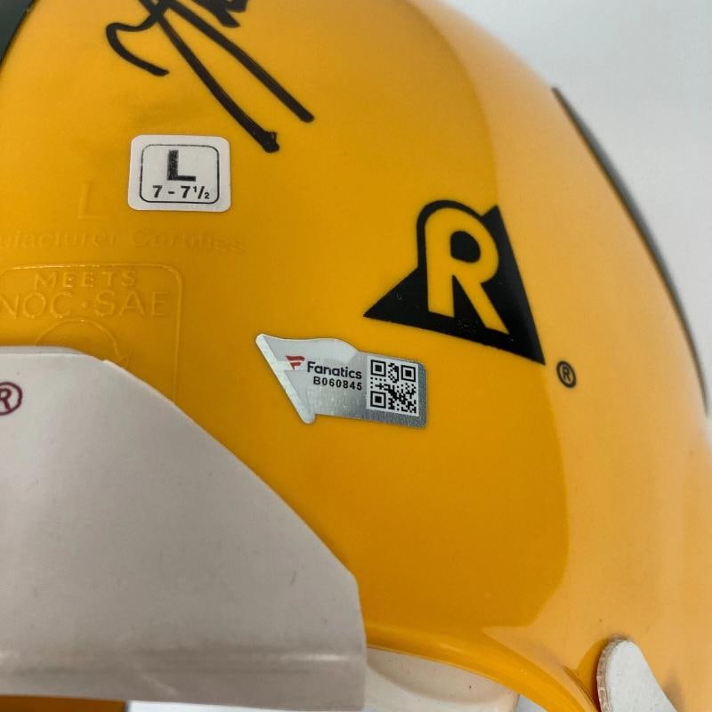 Bart Starr Brett Favre & Aaron Rodgers Signed Green Bay Packers Helmet Beckett - 14