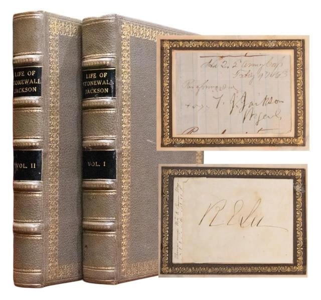 1863 Life of Stonewall Jackson Extra Illustrated Mounted Jackson & Lee Signature (1 of 20)