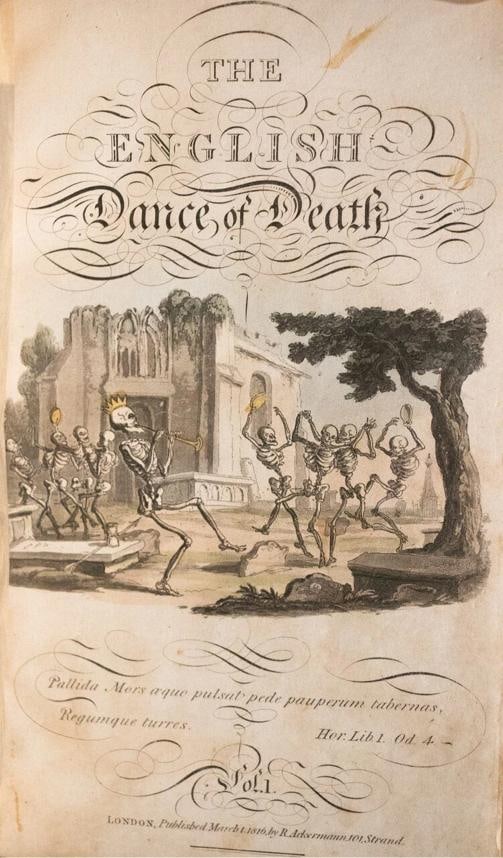 Thomas Rowlandson William Coombe / ENGLISH DANCE OF DEATH 1st Edition 1815 - 12