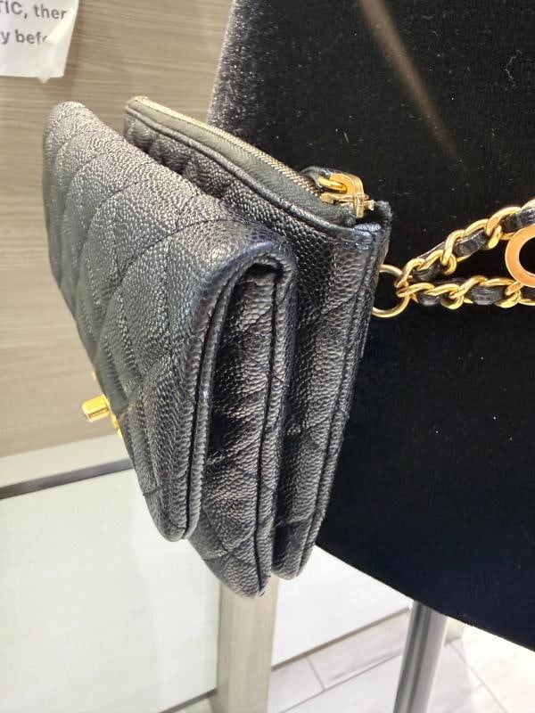 Chanel Shiny Caviar Pick Me Up Flap Belt Bag Black (2022) - 4