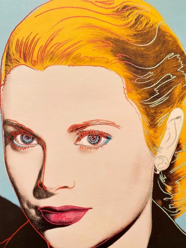 ANDY WARHOL ESTATE RARE VTG 1989 COLLECTOR'S LITHOGRAPH PRINT "GRACE KELLY" 1984 - 3
