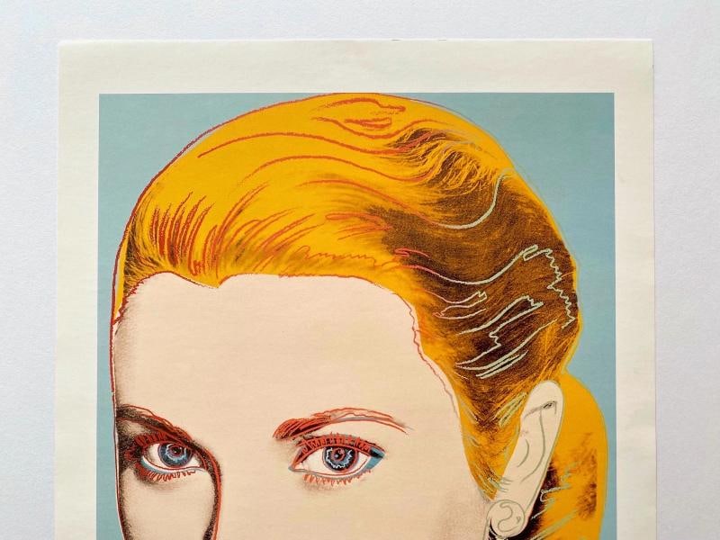 ANDY WARHOL ESTATE RARE VTG 1989 COLLECTOR'S LITHOGRAPH PRINT "GRACE KELLY" 1984 - 5