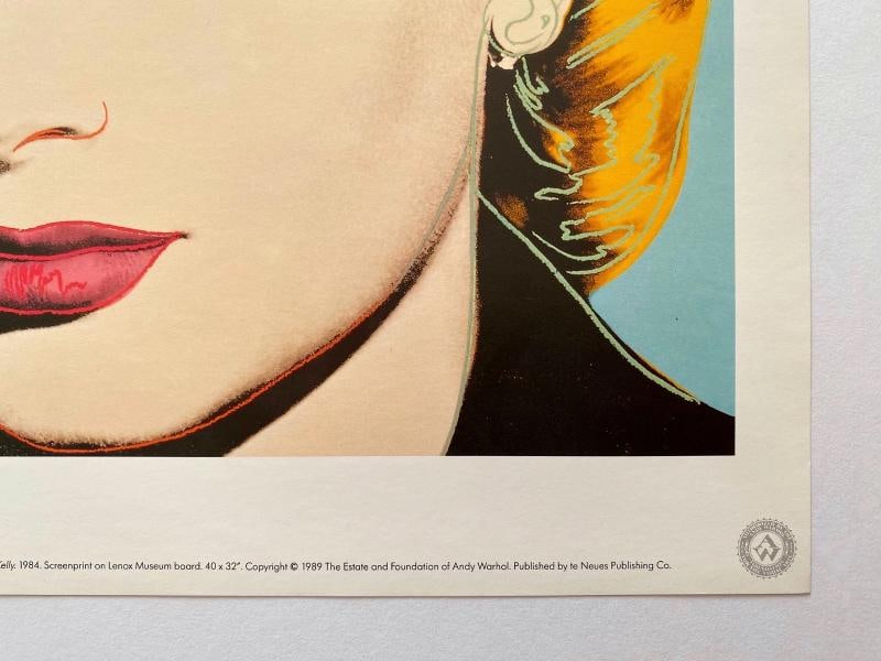 ANDY WARHOL ESTATE RARE VTG 1989 COLLECTOR'S LITHOGRAPH PRINT "GRACE KELLY" 1984 - 8