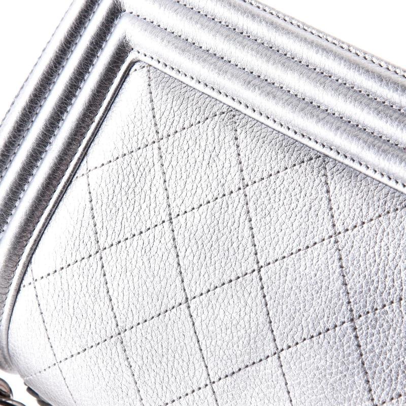 Chanel Boy Flap Bag Quilted Lambskin with Camellia Applique Small - 7