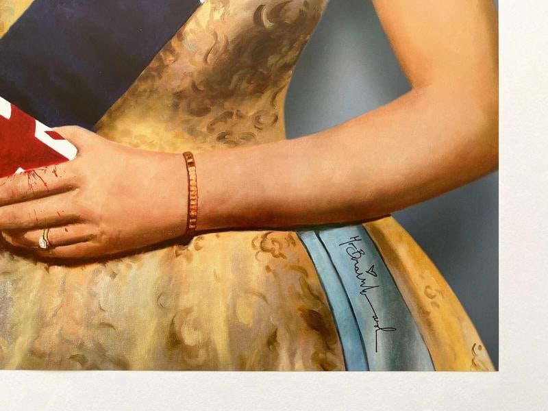 MR BRAINWASH " LIFE IS BEAUTIFUL QUEEN ELIZABETH " RARE LITHOGRAPH PRINT POSTER - 5