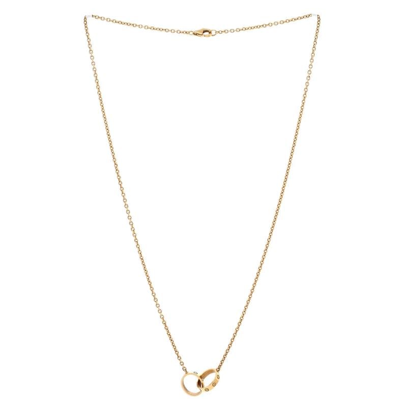 Cartier Love Interlocking Necklace 18K Yellow Gold - 2