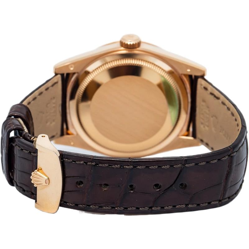 Rolex Day-Date 118135 2016 Card Auto 18k Rose Gold Chocolate Dial Unisex 36mm - 5