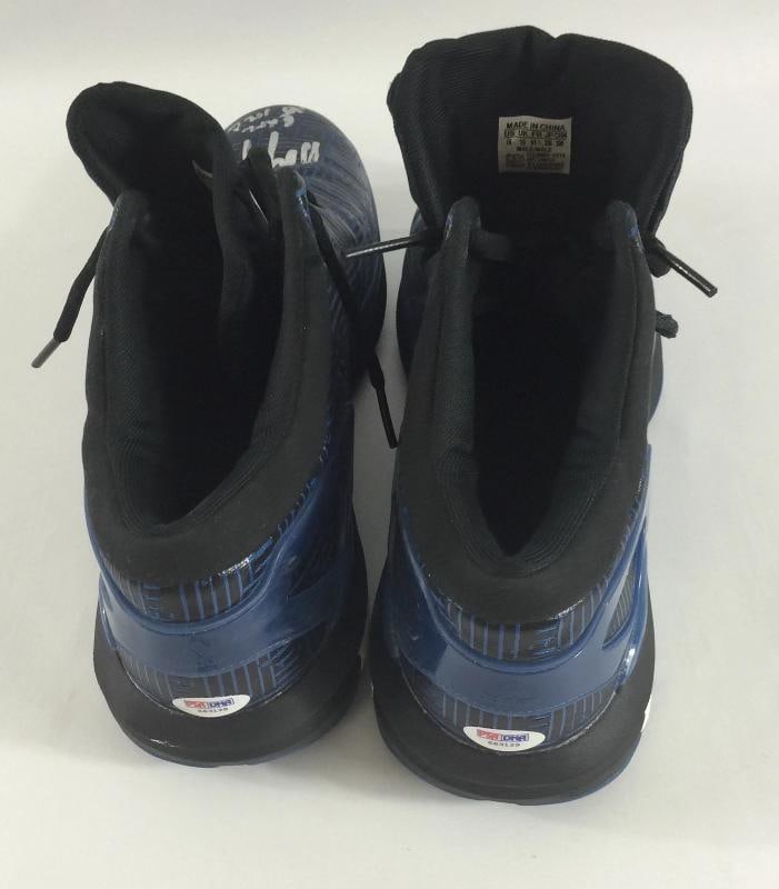 TIMBERWOLVES ANDREW WIGGINS GAME USED WORN SIGNED AUTO SHOES ROOKIE SEASON PSA - 3