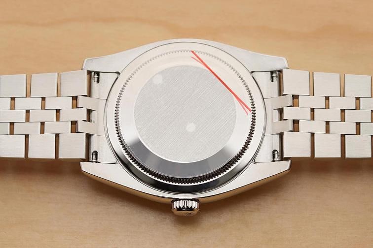 ROLEX MENS DATEJUST 116234 BLUE JUBILEE ROMAN DIAL 18K WHITE GOLD STEEL WATCH - 10