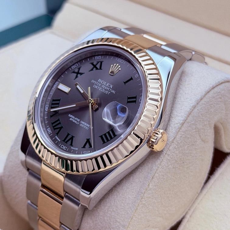 Rolex Datejust II 116333 41 mm Slate Wimbledon Dial 18K Yellow Gold Steel - 7