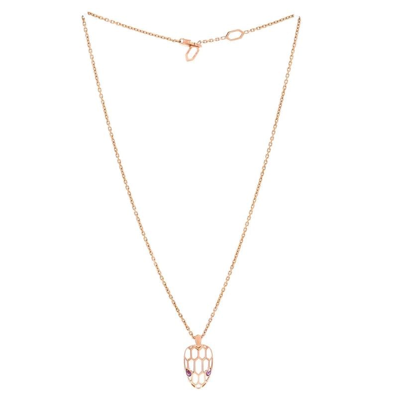 Bvlgari Serpenti Seduttori Pendant Necklace 18K Rose Gold with Amethyst - 3