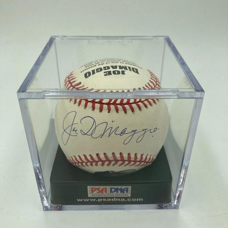 Beautiful Joe Dimaggio Signed American League Baseball PSA Graded MINT 9 (1 of 4)