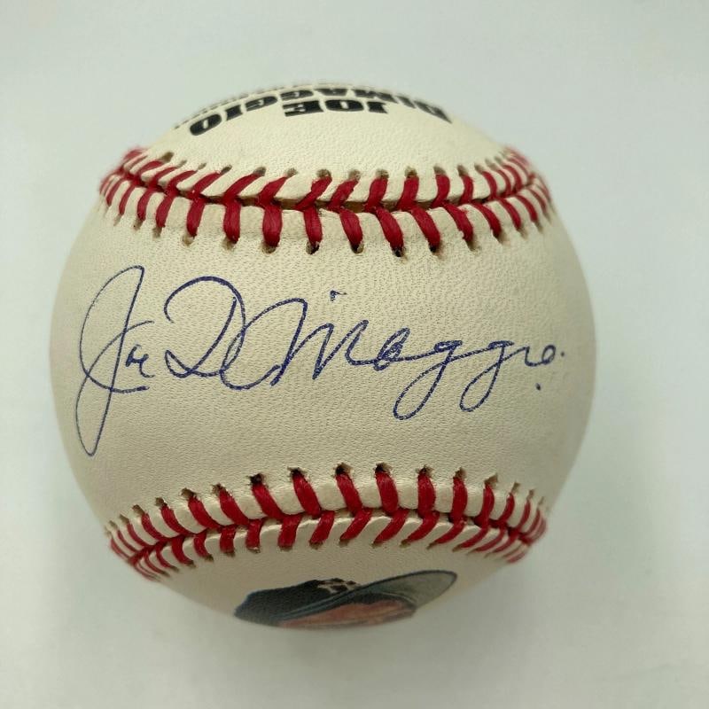 Beautiful Joe Dimaggio Signed American League Baseball PSA Graded MINT 9 - 2