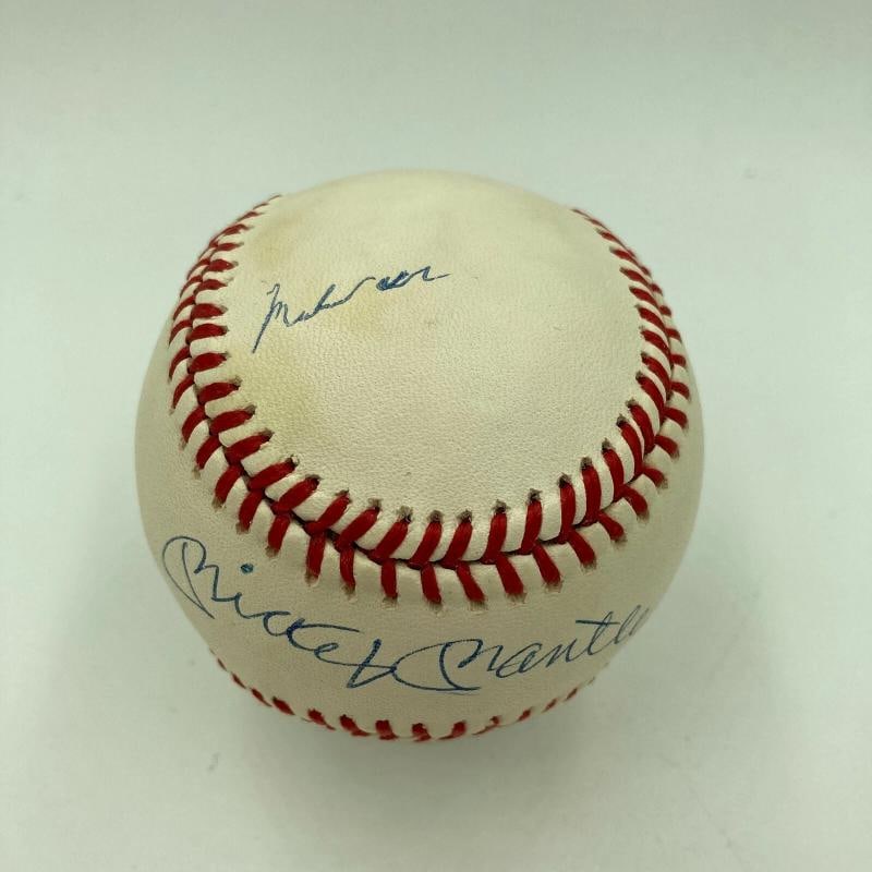 Mickey Mantle & Muhammad Ali Signed American League Baseball PSA DNA COA - 2
