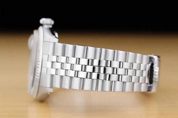 ROLEX MENS DATEJUST SILVER 18K WHITE GOLD STAINLESS STEEL WATCH w/ FOLDED BAND - 5