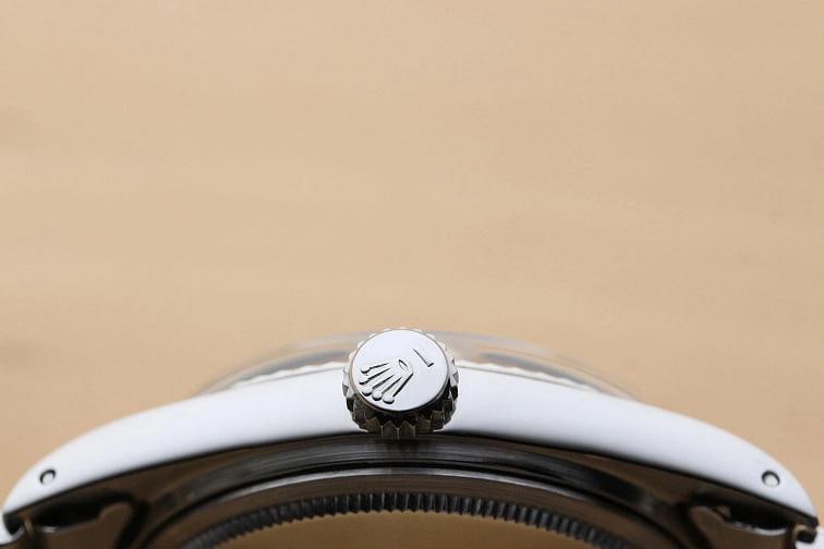 ROLEX MENS DATEJUST SILVER 18K WHITE GOLD STAINLESS STEEL WATCH w/ FOLDED BAND - 9