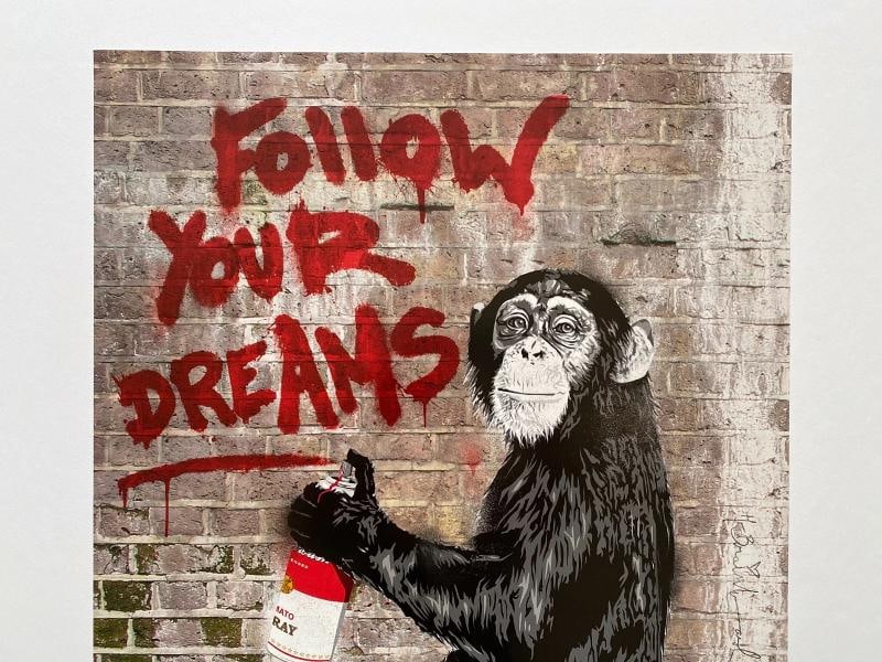 MR. BRAINWASH " FOLLOW YOUR DREAMS " RARE LITHOGRAPH PRINT POP ART POSTER - 3