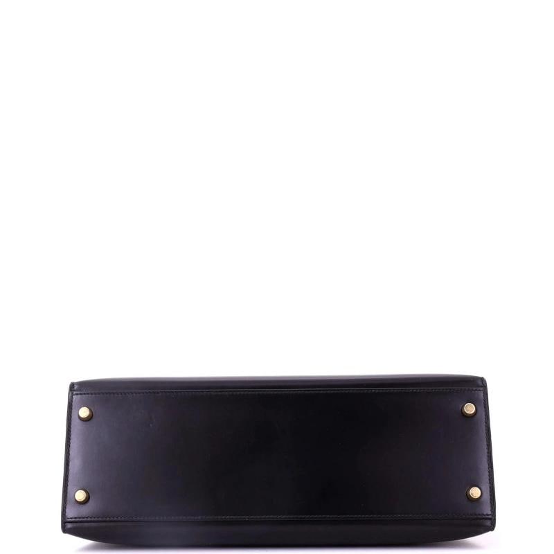 Hermes Kelly Handbag Black Box Calf with Gold Hardware 32 - 4