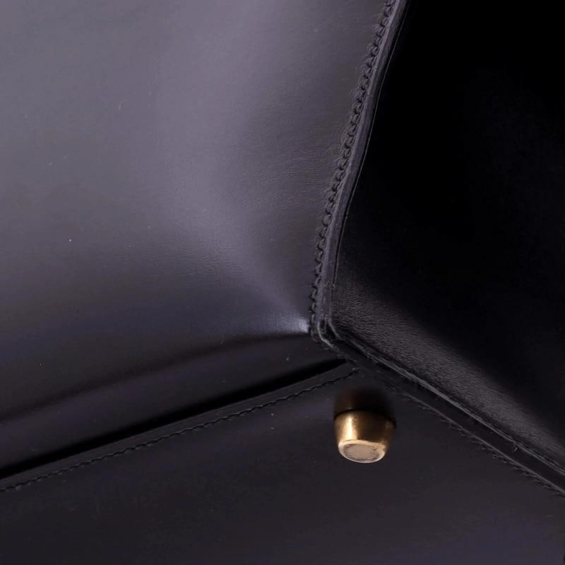 Hermes Kelly Handbag Black Box Calf with Gold Hardware 32 - 8