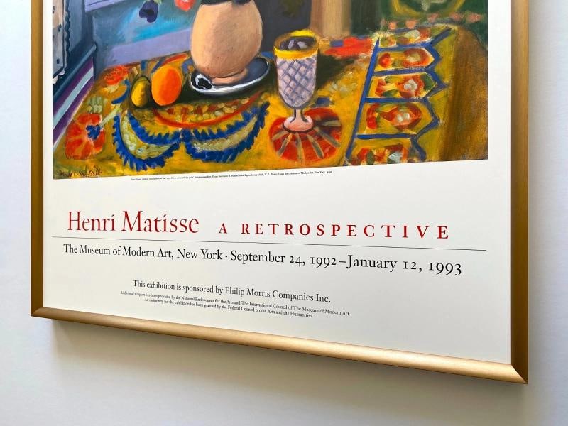 HENRI MATISSE RARE 1992 LITHOGRAPH PRINT FRAMED EXHIBIT POSTER " ANEMONES " 1924 - 11