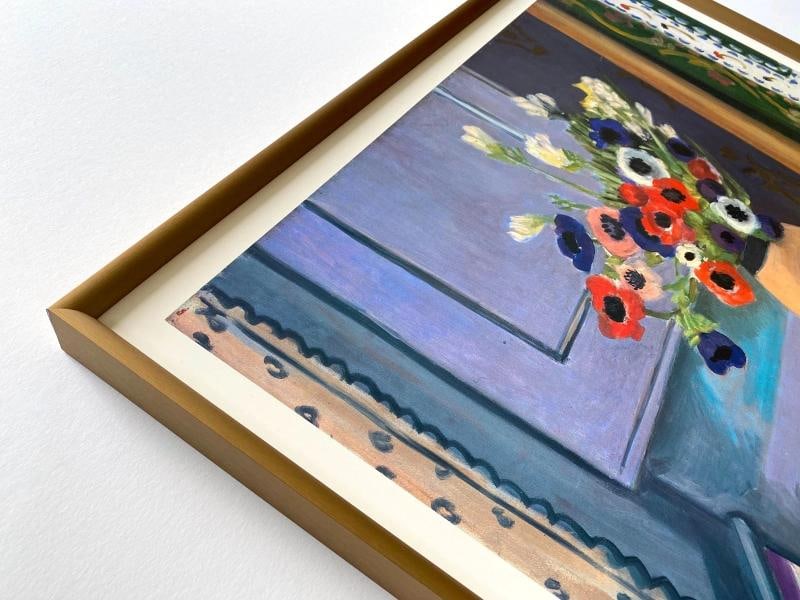 HENRI MATISSE RARE 1992 LITHOGRAPH PRINT FRAMED EXHIBIT POSTER " ANEMONES " 1924 - 5