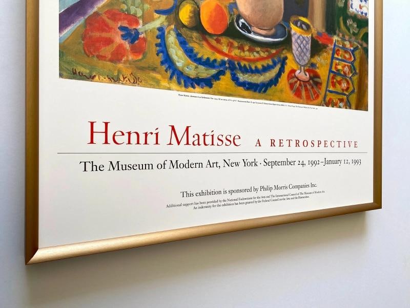 HENRI MATISSE RARE 1992 LITHOGRAPH PRINT FRAMED EXHIBIT POSTER " ANEMONES " 1924 - 7