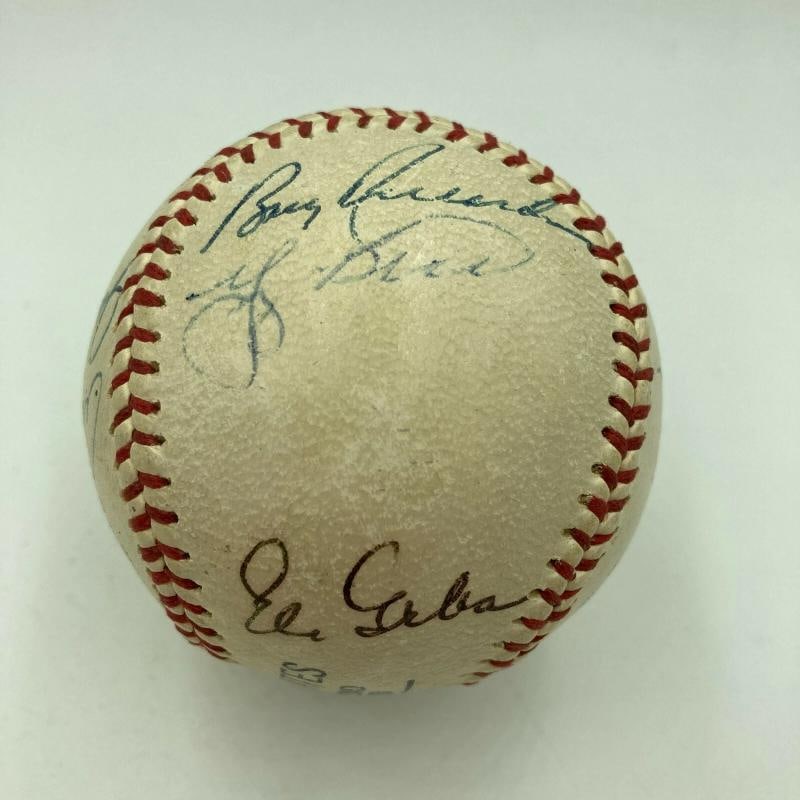 Mickey Mantle 1960 New York Yankees AL Champs Team Signed Baseball PSA DNA COA - 4