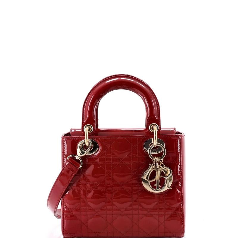 Christian Dior Lady Dior Bag Cannage Quilt Patent Small (1 of 6)
