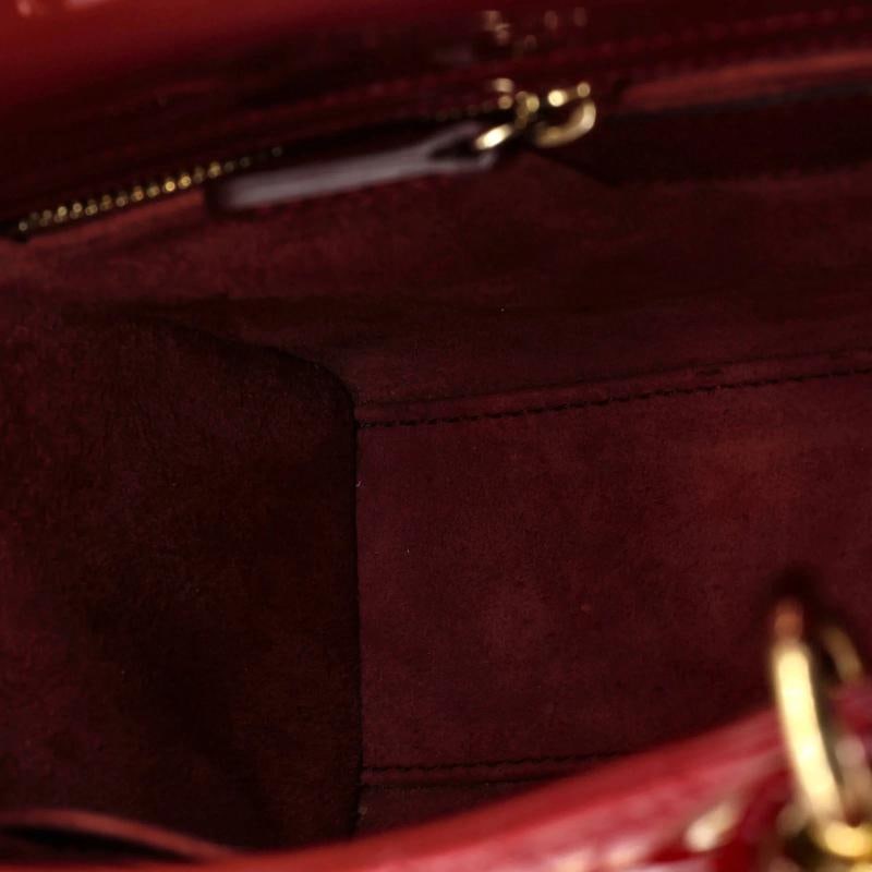 Christian Dior Lady Dior Bag Cannage Quilt Patent Small - 5