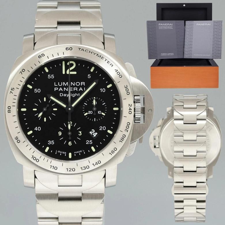 MINT PAPERS Panerai Luminor Chrono Stainless Steel Black 44mm Watch PAM00236: Brand Panerai (Guaranteed Authentic) Model Luminor Reference Number PAM00236 Serial Number BB ******* Gender Men's Metal Stainless Steel Case Size 44.00mm Wrist Size This watch will currently