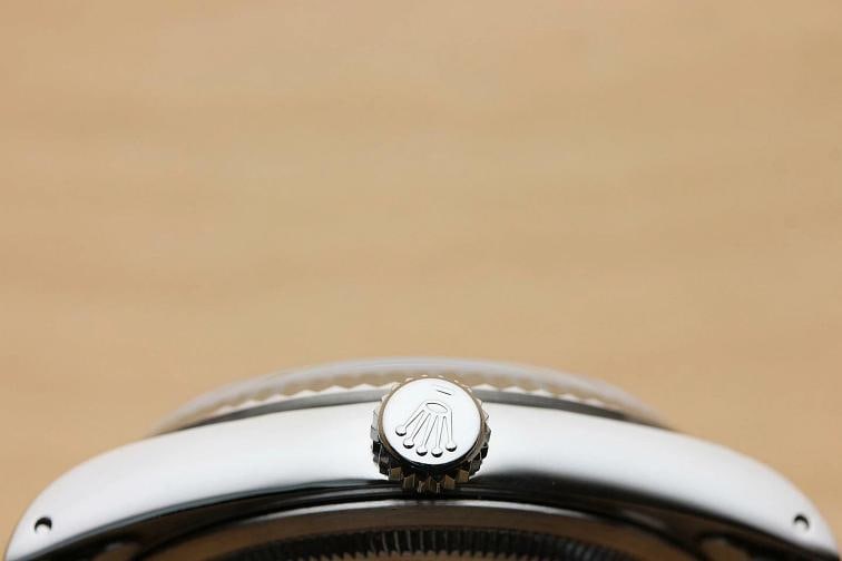 MENS ROLEX DATEJUST 16234 BLUE DIAL 18K WHITE GOLD STAINLESS STEEL WATCH - 8