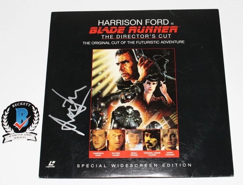 HARRISON FORD SIGNED BLADE RUNNER MOVIE LASERDISC BECKETT COA RICK DECKARD BAS (1 of 5)