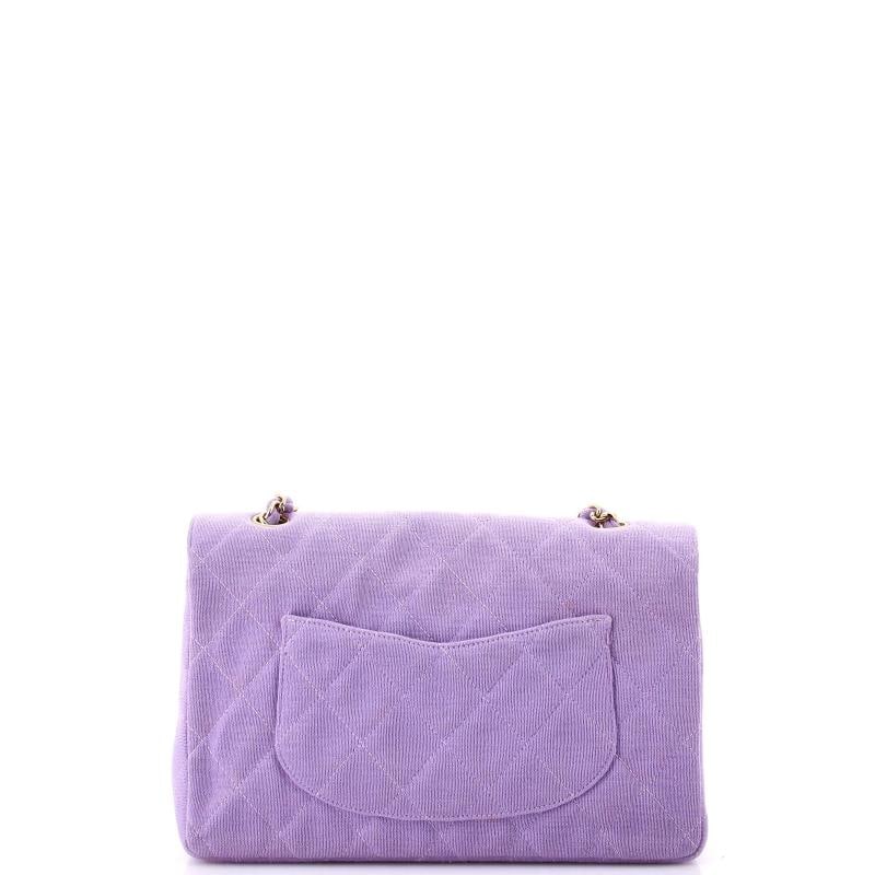 Chanel Vintage Classic Double Flap Bag Quilted Canvas Medium - 3