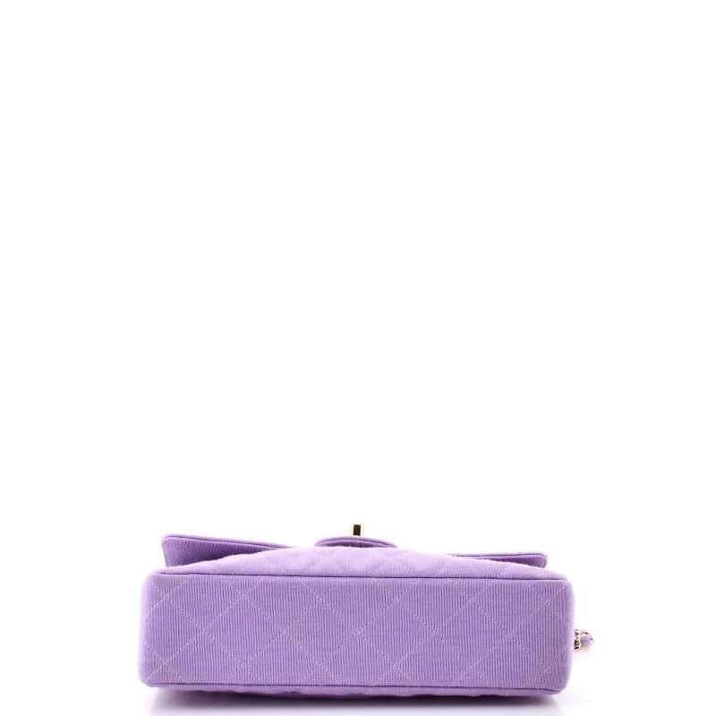 Chanel Vintage Classic Double Flap Bag Quilted Canvas Medium - 4