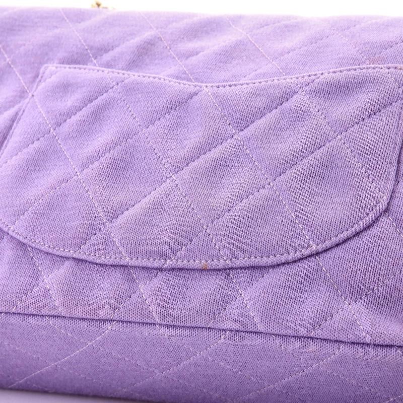 Chanel Vintage Classic Double Flap Bag Quilted Canvas Medium - 7