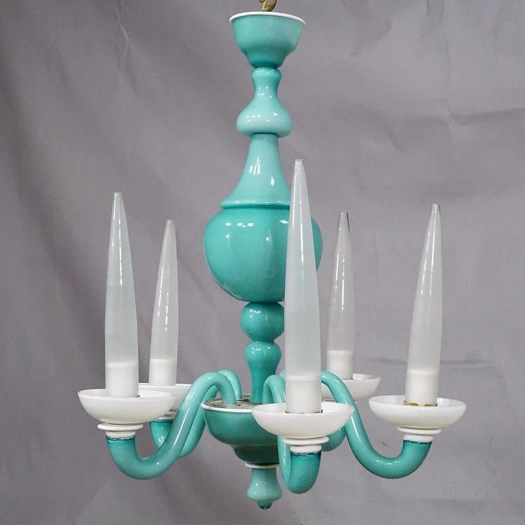 Murano Art Glass Chandelier by Gio Ponti for Venini 1940s - 2