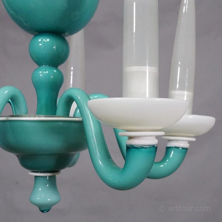 Murano Art Glass Chandelier by Gio Ponti for Venini 1940s - 5