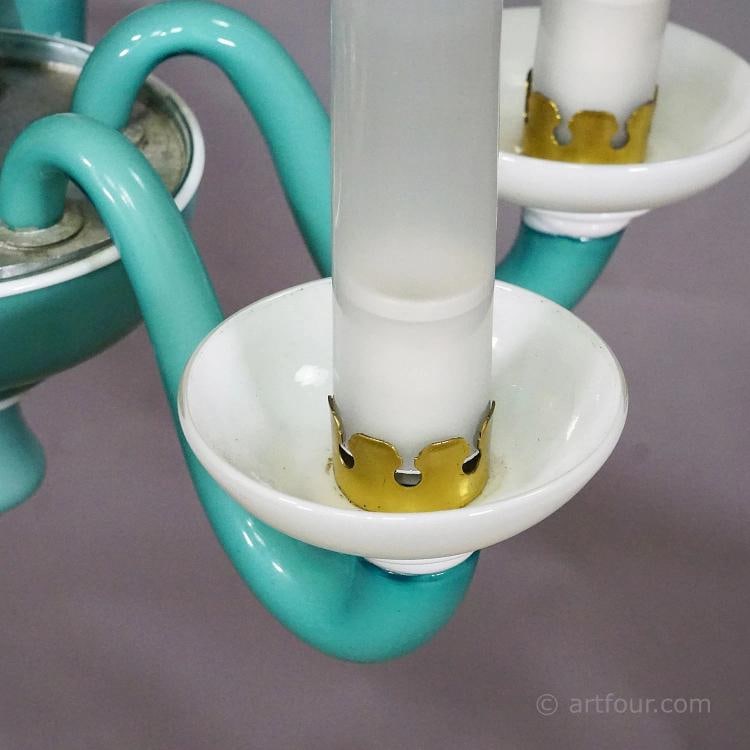 Murano Art Glass Chandelier by Gio Ponti for Venini 1940s - 8