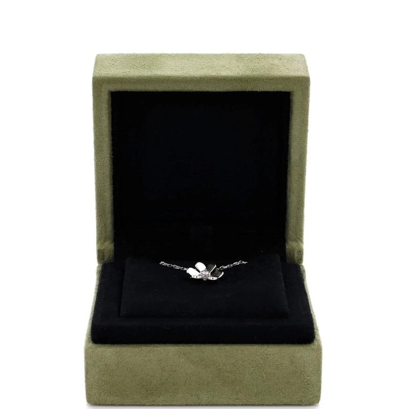 Van Cleef & Arpels Frivole Pendant Necklace 18K White Gold and Diamond Mini - 2