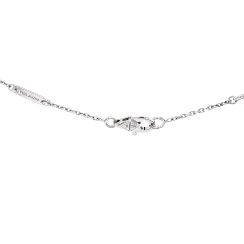 Van Cleef & Arpels Frivole Pendant Necklace 18K White Gold and Diamond Mini - 4