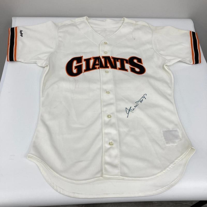 Willie Mays Signed San Francisco Giants Rawlings Game Model Jersey JSA COA - 2