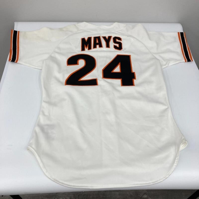 Willie Mays Signed San Francisco Giants Rawlings Game Model Jersey JSA COA - 4