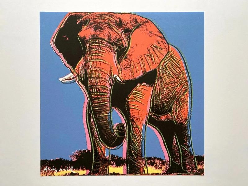 ANDY WARHOL RARE 1986 LMTD EDT LARGE FINE ART LITHOGRAPH PRINT " ELEPHANT " 1983 - 10