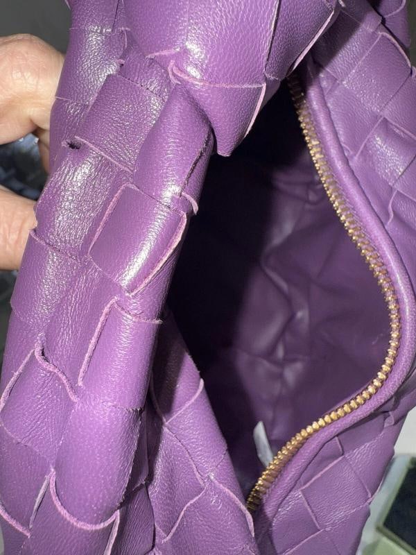 Bottega Veneta Jodie Hobo Bag Mini Purple Leather - 8