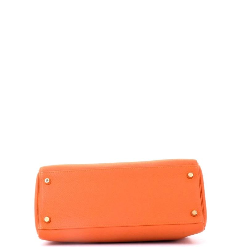 Hermes Kelly Handbag Orange Togo with Gold Hardware 28 - 4
