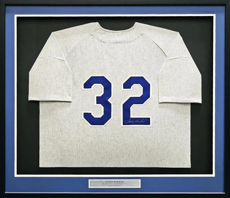 Brooklyn Dodgers Sandy Koufax Signed Framed Grey Jersey Beckett (1 of 5)