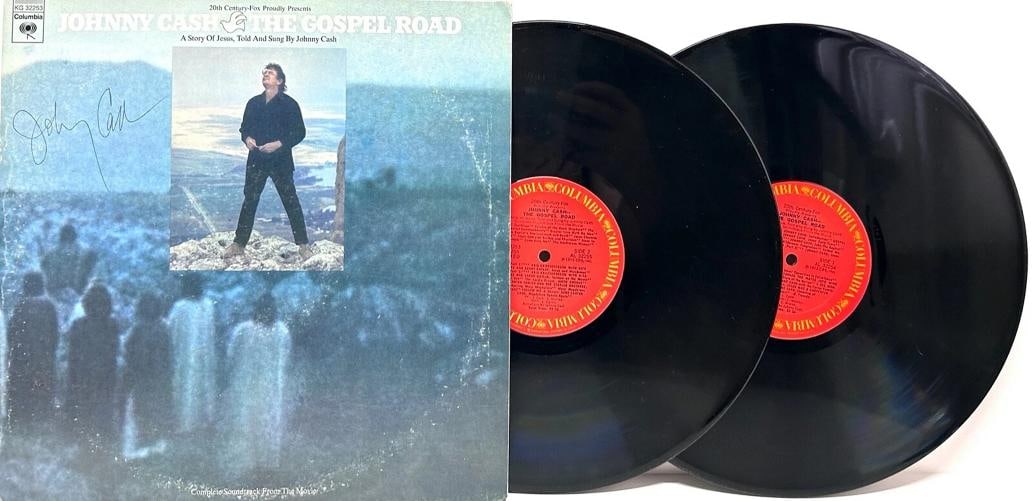 JOHNNY CASH Signed Autograph LP Cover "The Gospel Road" Vinyl JSA LOA (1 of 4)